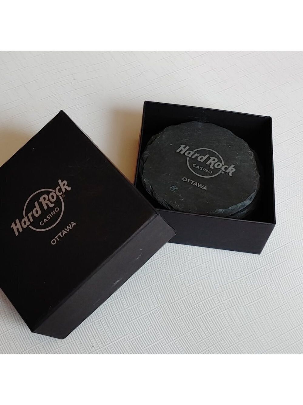 Hard Rock Casino Ottawa Slate Coaster Set NIB